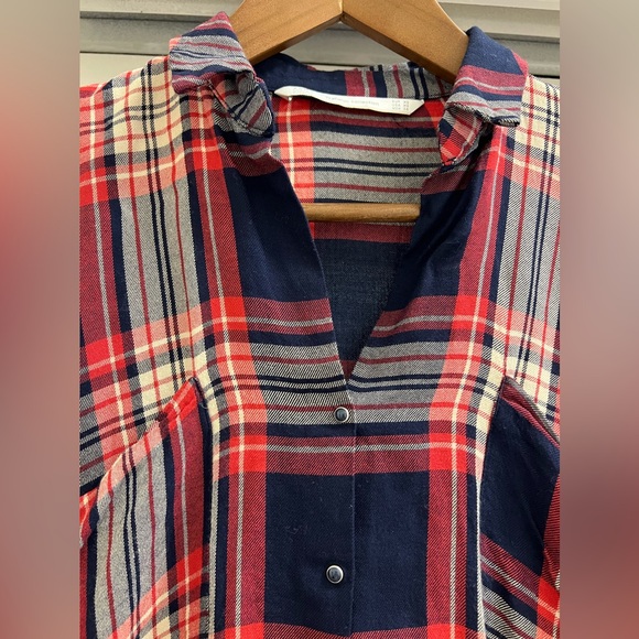 Zara Plaid Oversized Button Down with Oversized Pockets - Picture 7 of 7